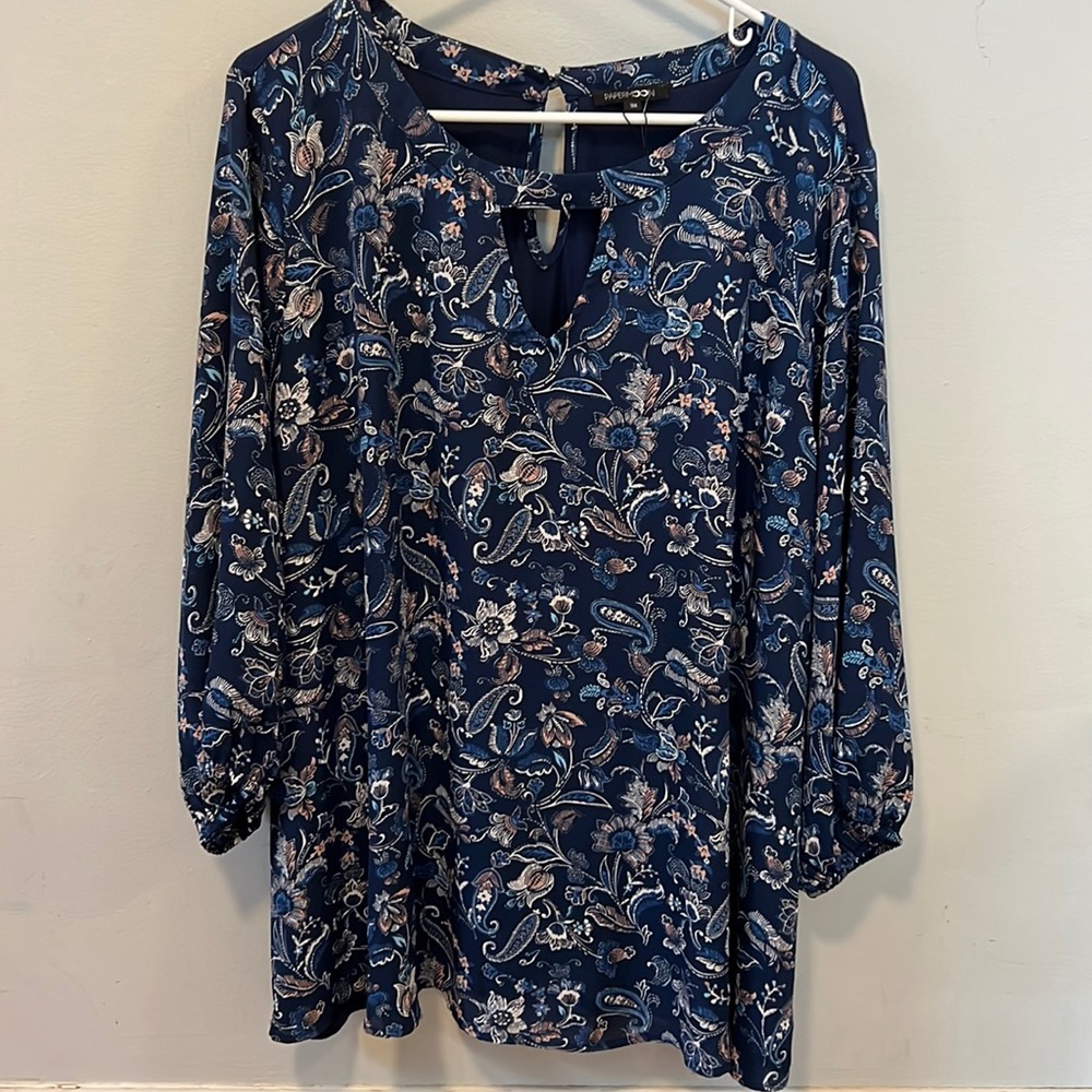 Reece Keyhole 3/4 Elastic Sleeve Blouse